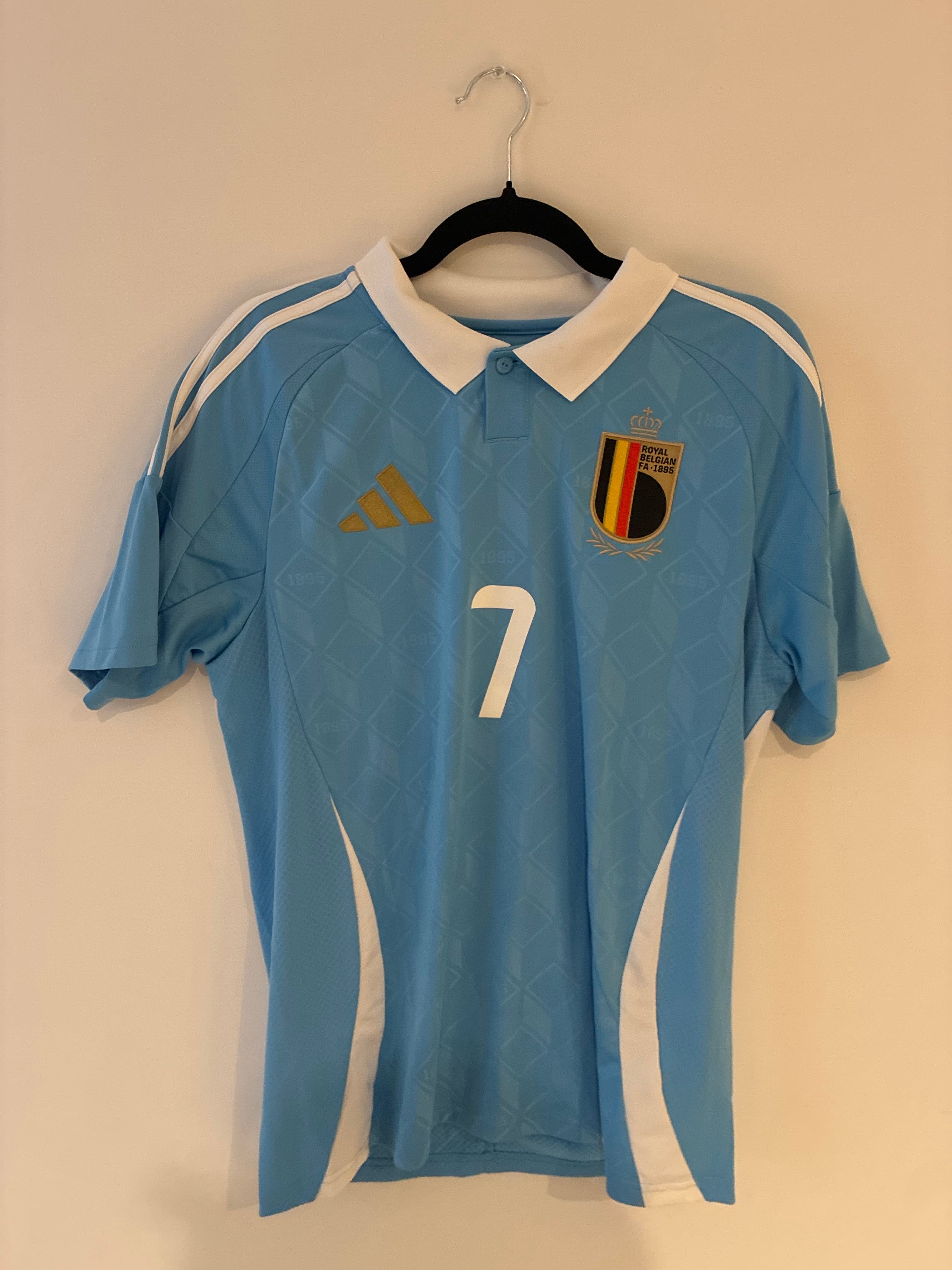 Belgium 2024 away shirt held by @dio, back print